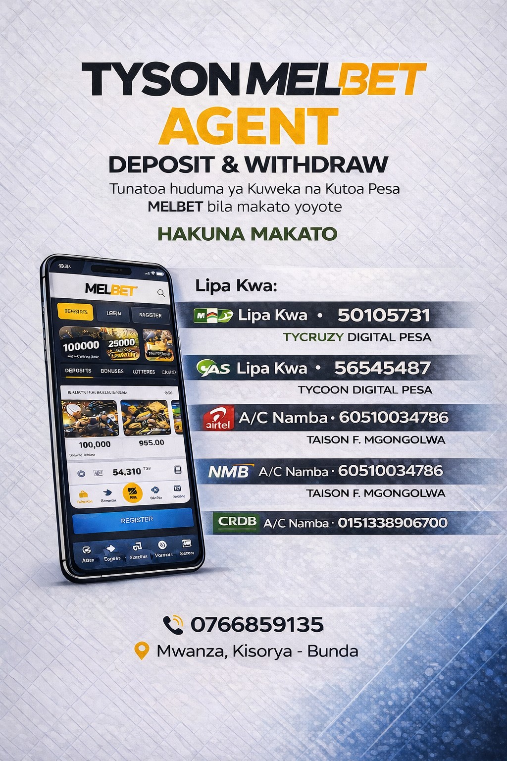 Melbet deposit mockup